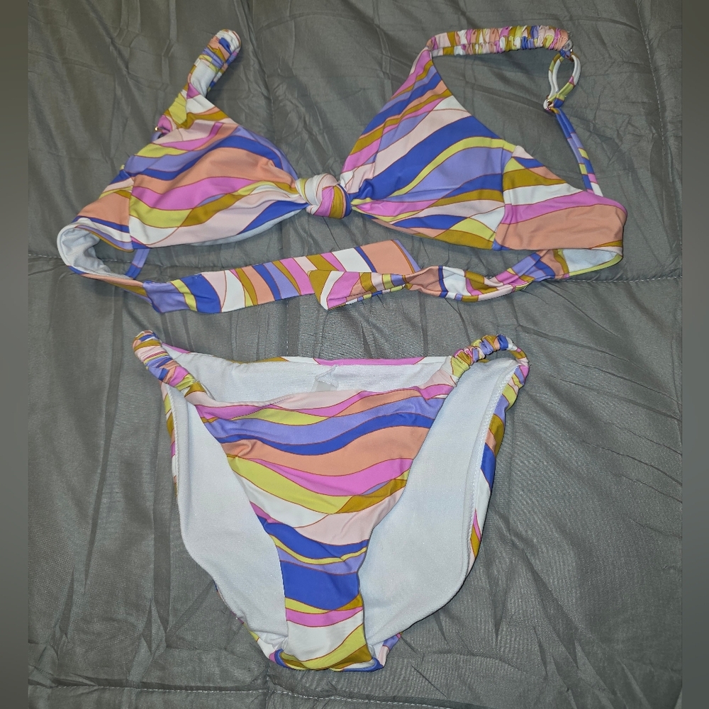 Raisins Colorful Striped Bikini Set